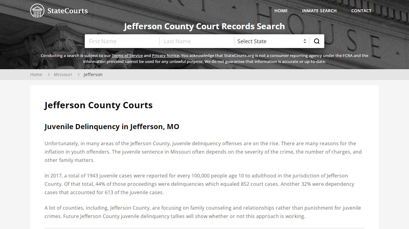 Jefferson County, MO Courts - Records & Cases - StateCourts