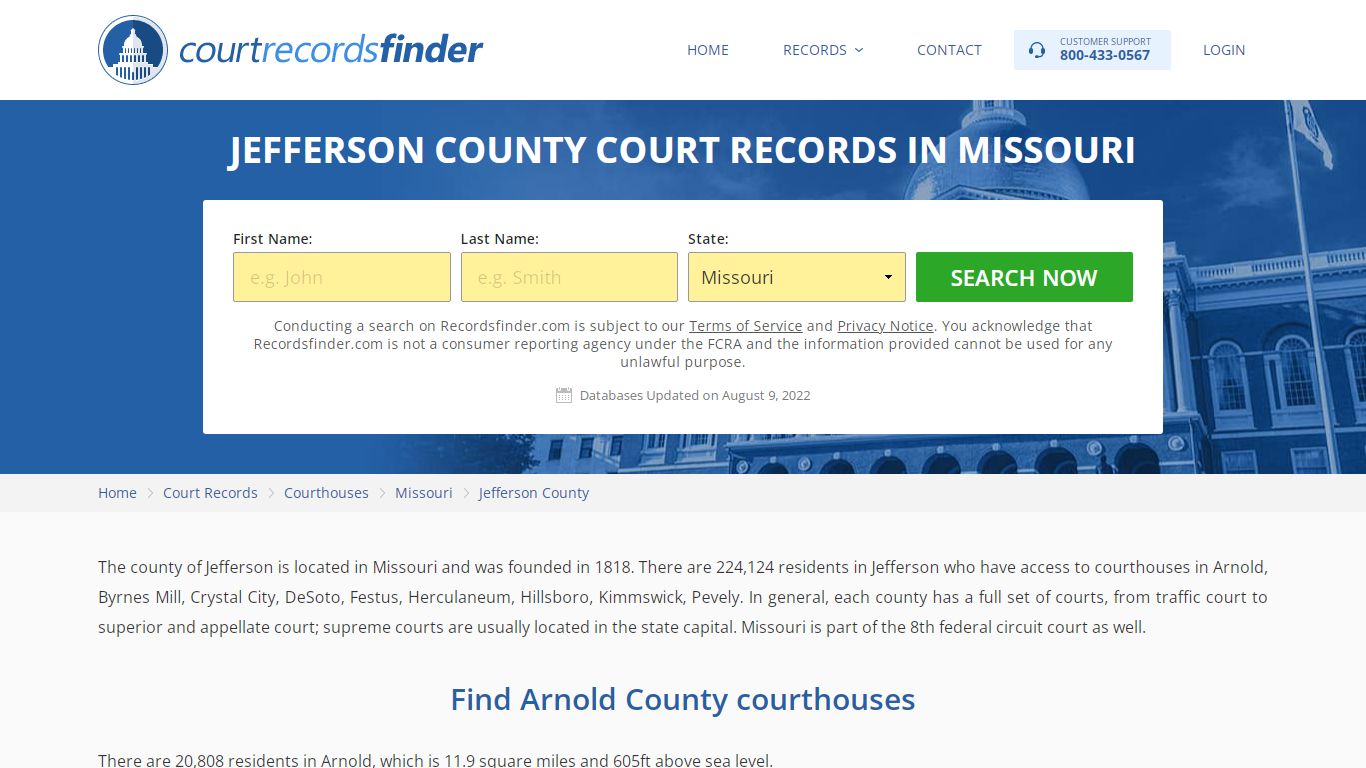 Jefferson County, MO Court Records - Find Jefferson ...