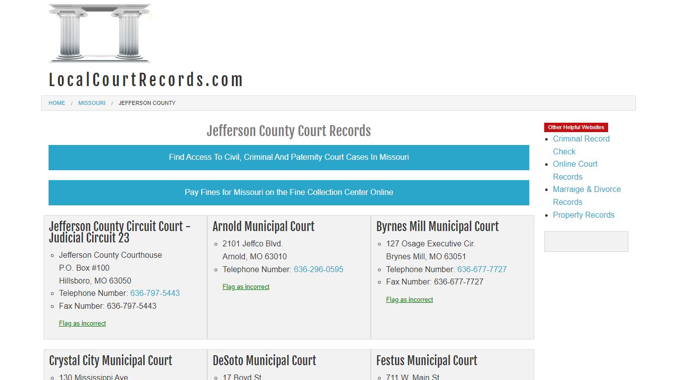 Jefferson County Court Records - Missouri